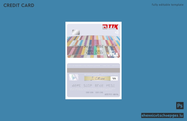 Mustervorschau einer Visa-Debitkarte für Mazedonien TTK Banka AD Skopje